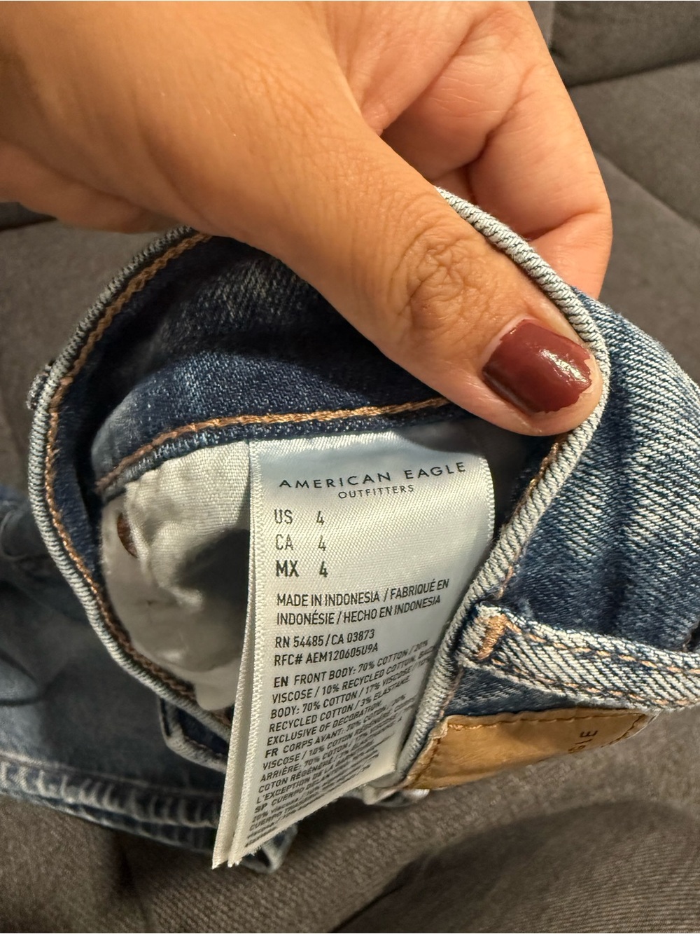 American Eagle Outfitters blue high-rise denim shorts - Picture 4 of 11